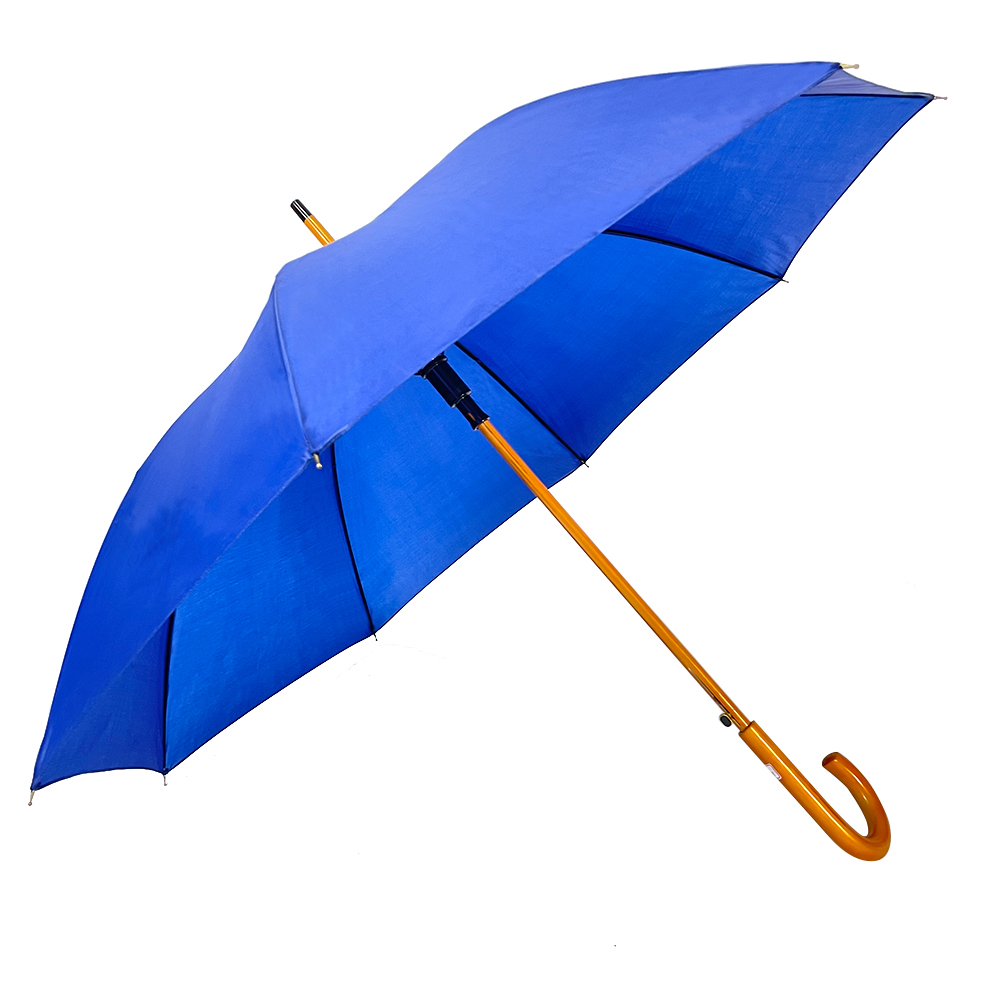 Gabh ri clò-bhualadh suaicheantais gnàthaichte OVIDA 23 Inch 8 Ribs Umbrella Wooden Shaft and Handle