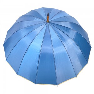 OVIDA 23 pouces 16 côtes parapluie manche en bois classique luxueux avec design personnalisé