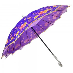 OVIDA 23 אינץ' 16 צלעות מטריה ידנית כפולת שכבה הודו מטרייה ייחודית לנשים