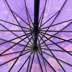OVIDA 23 ინჩიანი 16 ნეკნის სახელმძღვანელო ქოლგა ორფენიანი ინდოეთის ქალთა უნიკალური ქოლგა