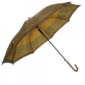 OVIDA مظلة كلاسيكية وتقليدية بنمط الهند مظلة فاخرة بمقبض خشبي
