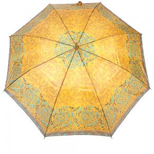 OVIDA مظلة كلاسيكية وتقليدية بنمط الهند مظلة فاخرة بمقبض خشبي