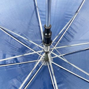 Parapluies de tasse semi-automatiques d'Ovida avec le parapluie bleu de conception d'impression de logo du client de tissu de pongé super imperméable