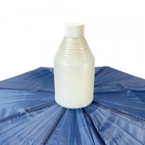 Halbautomatischer Ovida-Becherschirm mit superwasserdichtem Pongee-Stoff und Kundenlogo-Druckdesign, blauer Regenschirm