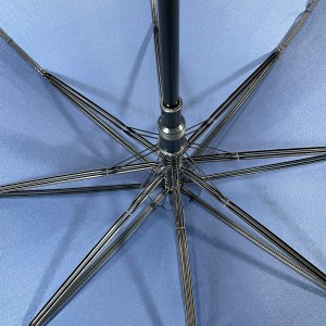 Ovida Regenschirm mit speziellem C-förmigem Griff, 23 Zoll, 8 Rippen, stabiler Rahmen, dunkelblauer Regenschirm