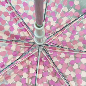 OVIDA Rain Umbrella POE Clear Transparante Umbrella Mei Custom Cartoon Pattern Print
