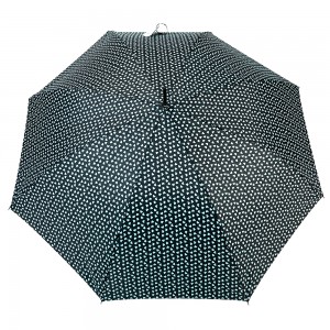 Zelený rovný deštník OVIDA 23" 8 žeber Crook Handle