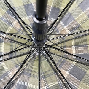 OVIDA 23 Inch 10 Ribs Semi-automatyske Open Printed Fabric Straight Umbrella