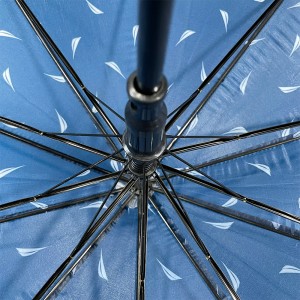 23-дюймова пряма парасолька з блакитної тканини OVIDA з 10 ребрами та принтом