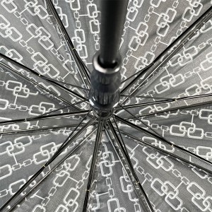 OVIDA 2023 Hot Sell Straight Umbrella սև մետաղական շրջանակի գովազդային հովանոց