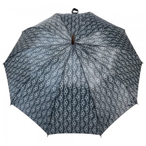 OVIDA 2023 Heet Verkoop Rechte Paraplu Zwart Metalen Frame Promotionele Paraplu