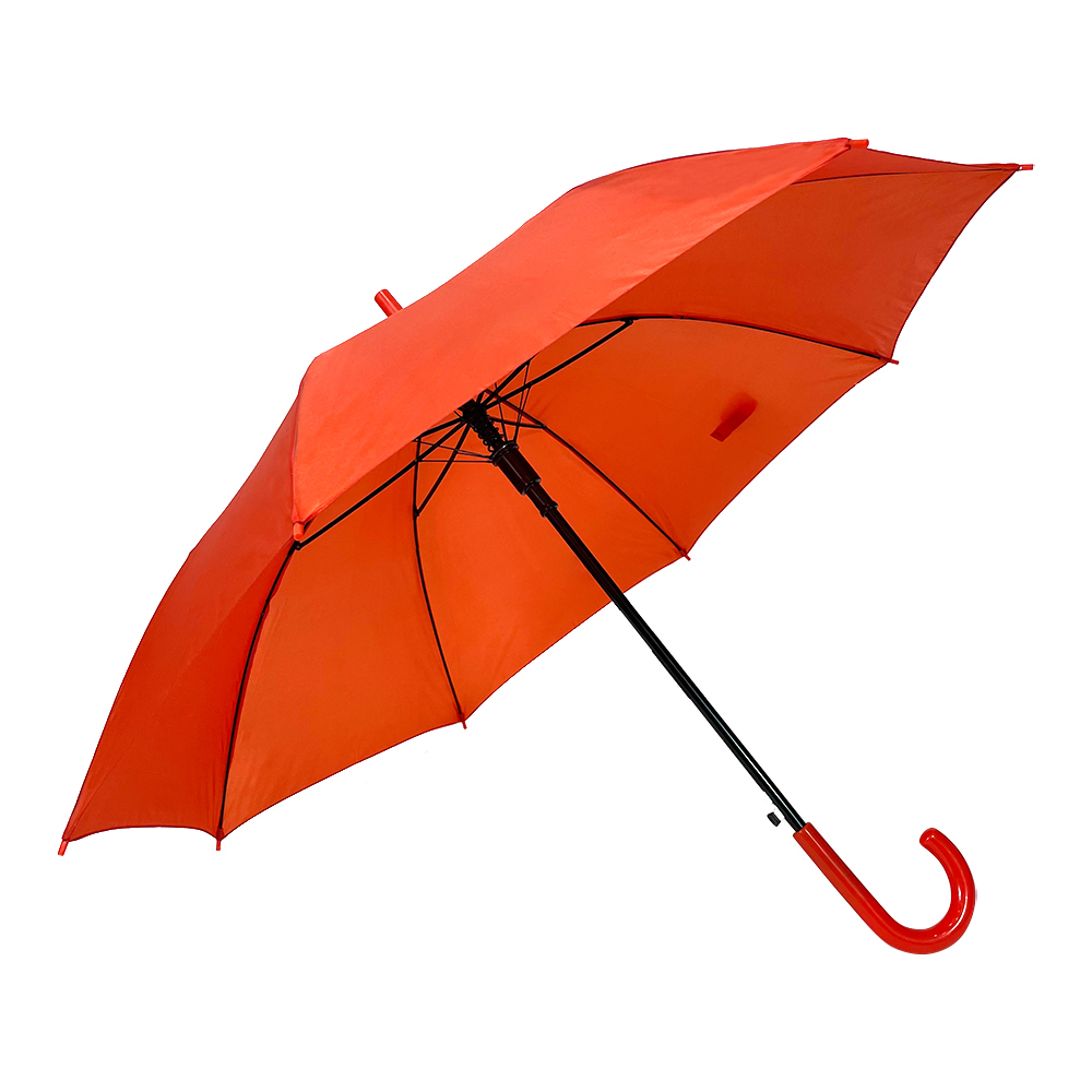 Paraguas recto de la venta al por mayor del paraguas de la impresión del logotipo de encargo del color rojo de OVIDA