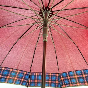 Ovida pielāgota liela izmēra alumīnija lietussargs liels automātiskais nūja 16 ribu lietussargs