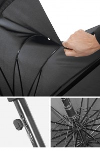 ओविडा 25 इंच सरळ छत्री ग्राहकाचा लोगो आणि रंग बदलणारा मोठा आकार