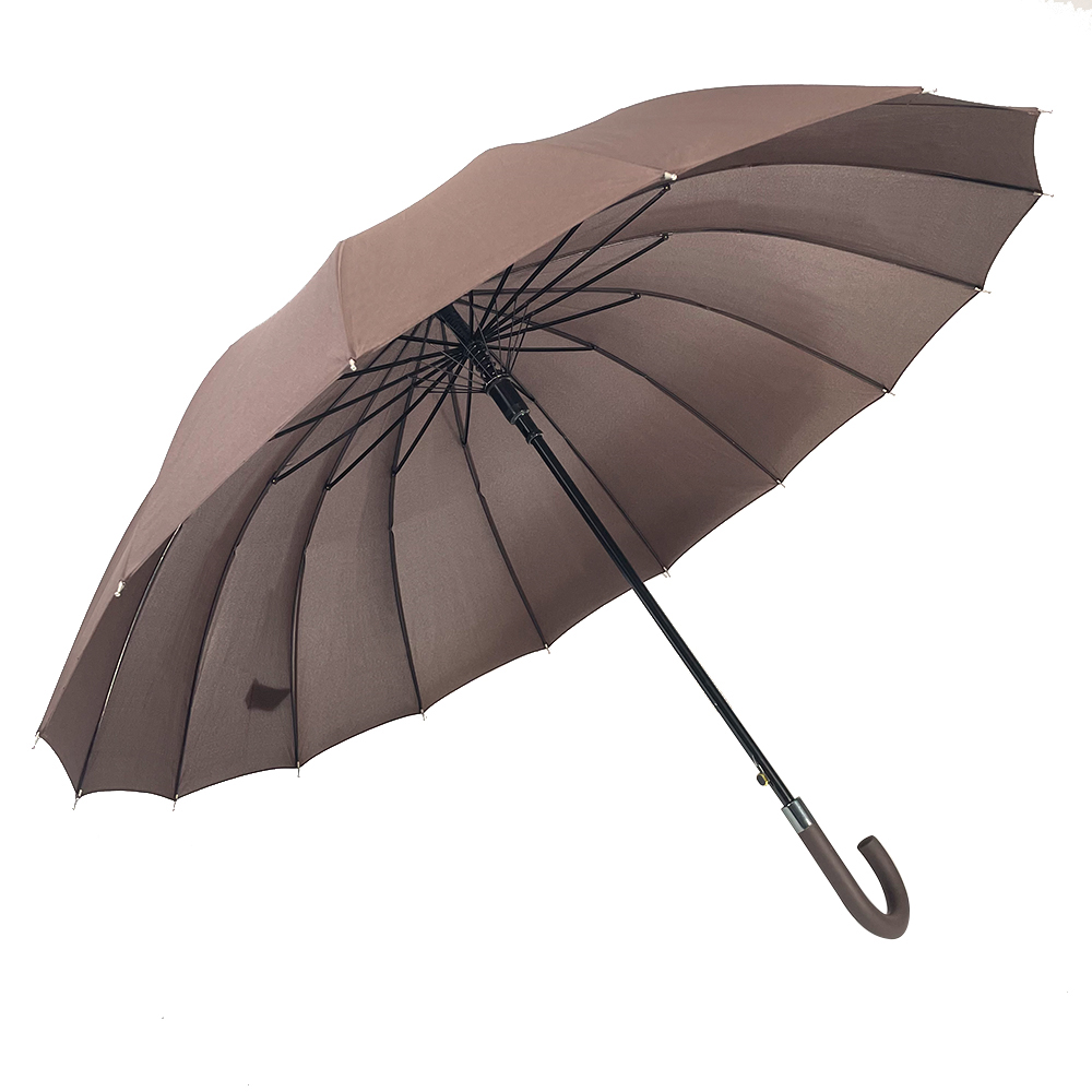 Ovida 25 Inch Straight Umbrella Automatic Big Size Crook Umbrella With Customer's Logo Printing Design