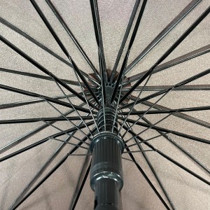 Ovida 25 ინჩიანი სწორი ქოლგა ავტომატური დიდი ზომის თაღლითური ქოლგა მომხმარებლის ლოგოს ბეჭდვის დიზაინით