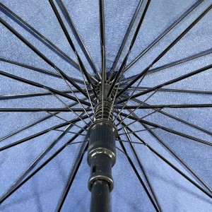 Ovida 25 inch rjochte paraplu J-foarmhandgreep grutte grutte golfparaplu mei ûntwerp fan klant