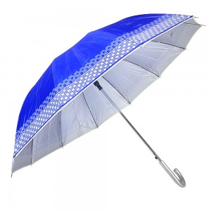 Ovida 25 inch rechte paraplu J-vorm handvat grote maat golfparaplu met ontwerp van de klant