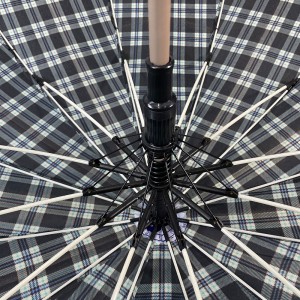 Ovida de deseño único de alta calidade 25 polgadas 12 costillas paraguas de regalo de aluminio aberto automático con costelas de fibra de vidro feito a medida