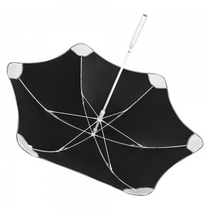 Ovida Fashion Safety Coin rond sans embouts avec protection UV Parapluie émoussé droit blanc
