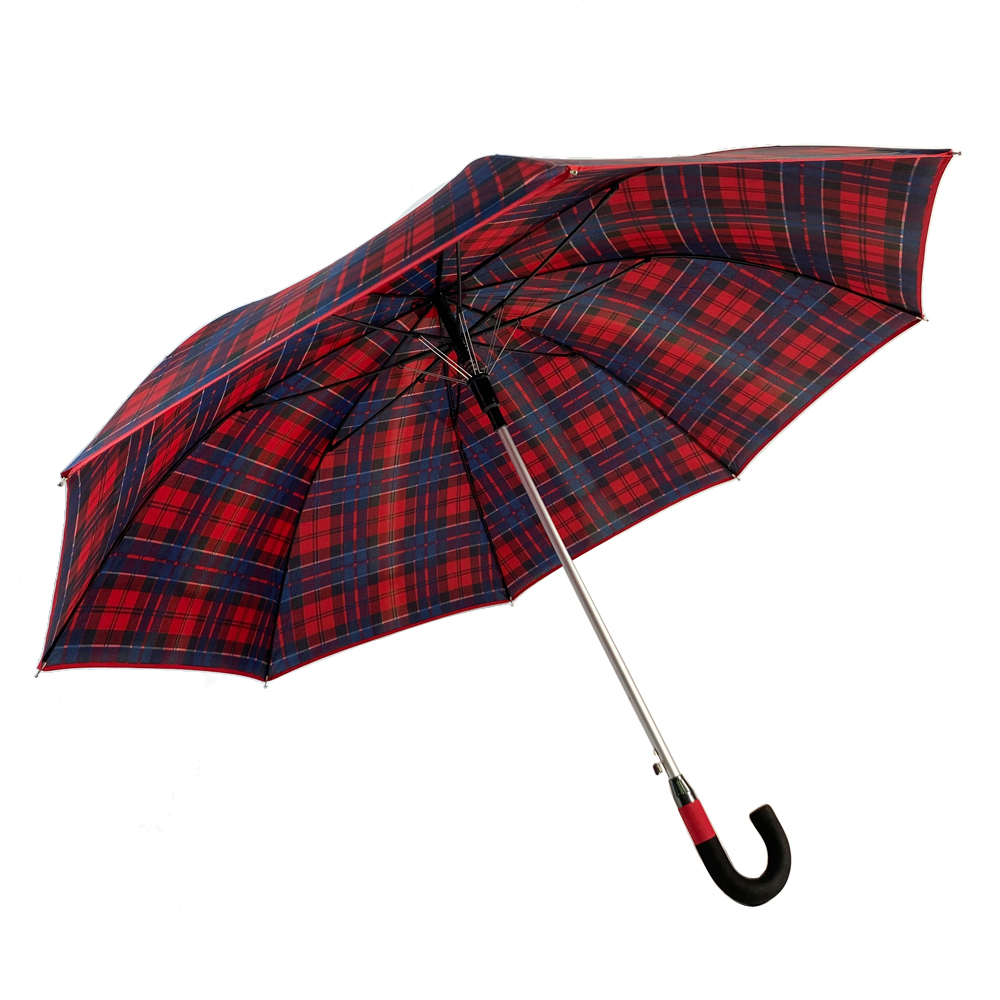 Ovida High Quality Makonda Logo 27 inch Golf Umbrella Canopy Hot Sale Golf Ambulera Ndi EVA J Shape Handle