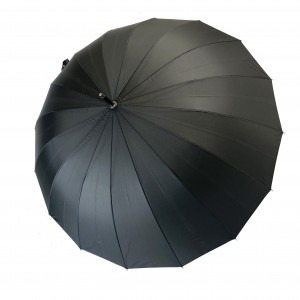 Paraguas de golf Ovida 2 adultos para hombres, promoción publicitaria, negro automático, con marco metálico de 16k y costillas de fibra de vidro para negocios hoteleros