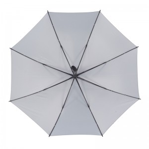 Ovida автоматски отворени висококвалитетни рефлектирани ткаенини голф чадор Ноќен безбедносен рефлективен ветроупорен водоотпорен чадор за голф со рачка против лизгање