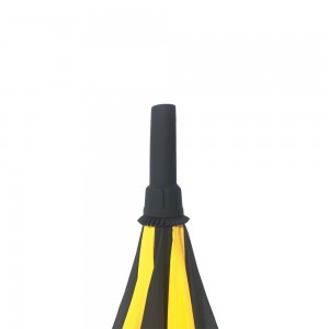 Ovida crna spajanja žuta boja Najbolja kvaliteta rebra od stakloplastike s dvostrukim baldahinom vjetrootporni auto polo kišobran s logotipom za poklon