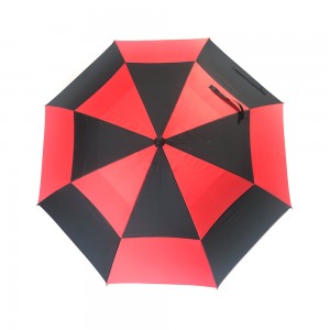 Ovida Fashion nā ʻōpio nā umbrellas Wholesale Large Automatic Double Vent Canopy Windproof fiberglass frame golf umbrella