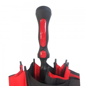 Ovida Fashion unge paraplyer Engros Stor automatisk dobbelt udluftning baldakin Vindtæt glasfiberramme golfparaply