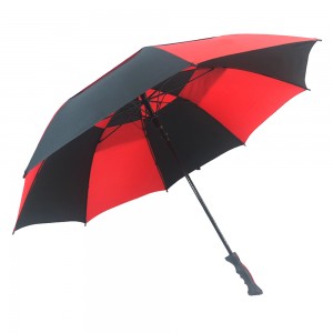 Ovida Moda genç insanlar şemsiye Toptan Büyük Otomatik Çift Havalandırma Gölgelik Rüzgar Geçirmez fiberglas çerçeve golf şemsiyesi
