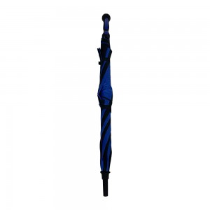 Ovida alta qualidade super forte guarda-chuva de golfe de camada dupla manual aberto negócios preto e azul para jovens