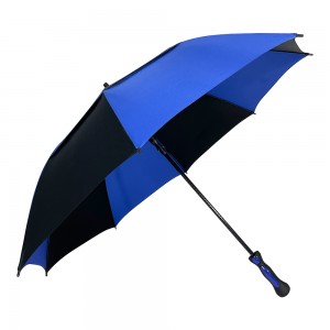 دليل مظلة جولف طبقة مزدوجة فائقة الجودة من Ovida دليل عمل مفتوح باللونين الأسود والأزرق للشباب