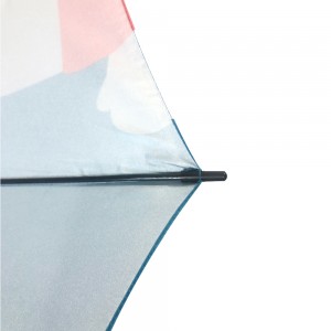 Ovida digitalno tiskani slatki dizajn medvjeda s okvirom od stakloplastike vjetrobran s lijepim gumenim premazom ručke velike veličine par kišobrana