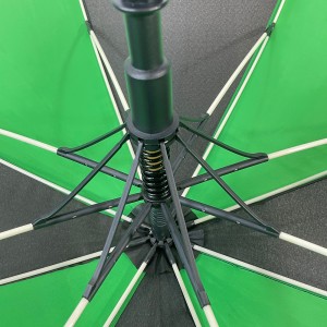Ovida-farbiger Glasfaserrahmen und Schaft mit starkem, wundersamem J-förmigem Griff, personalisierte Golfschirme mit Logo-Aufdrucken
