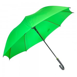 Ovida 27-tolline 8 ribiga kohandatud logo, trükitud värviline klaaskiust raamiga kingitud vihmavari reklaamiks