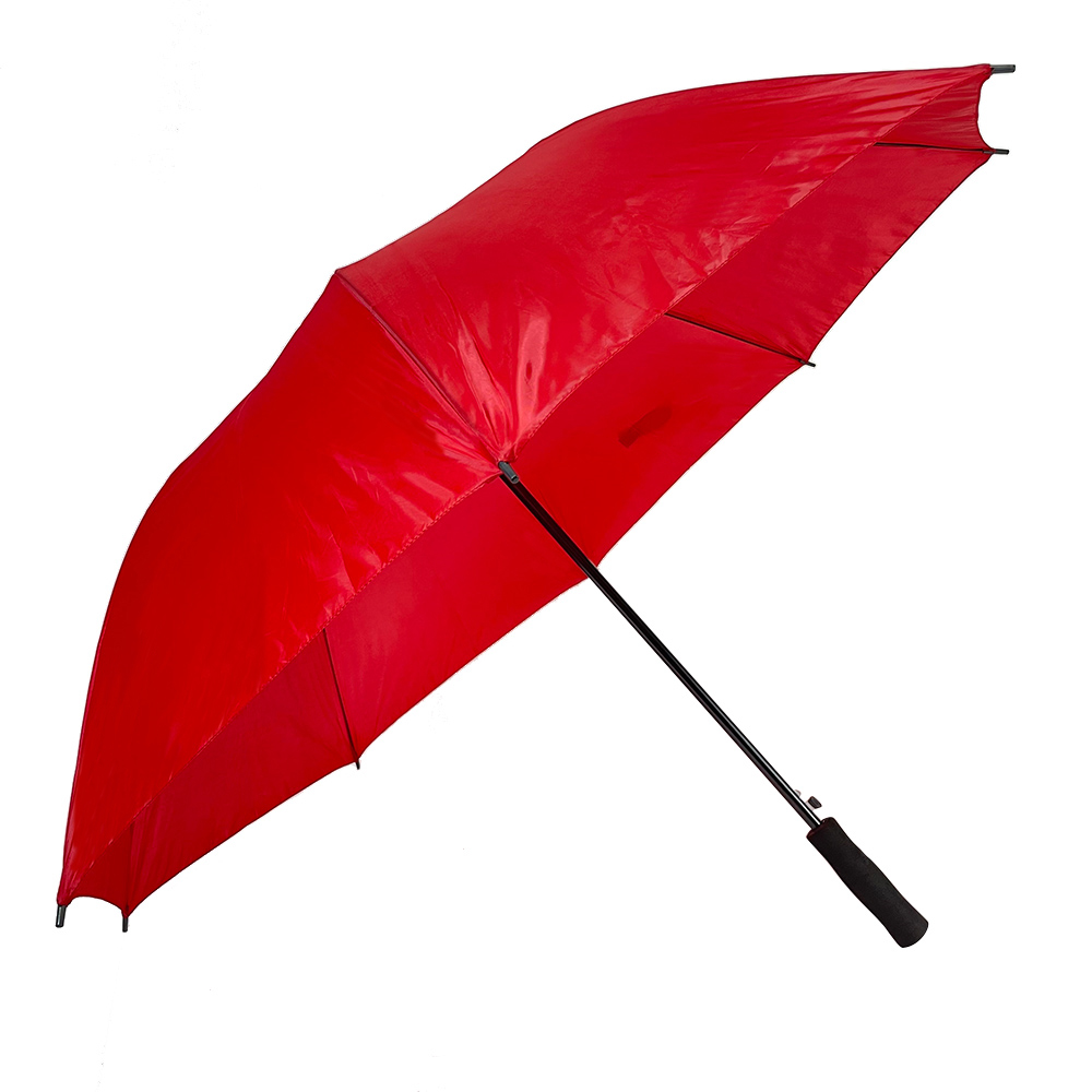 Ovida márkájú nyomtatott automata nyitható golf esernyő ombrello 27 hüvelykes egyenes, automatikus nyitás rendkívül költséghatékony promóciós golf esernyő PIROS színű