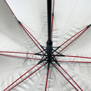 Ovida Stick Umbrella Rubber Crook Дастаки чатр бо Cusotmized Logo чатрҳои ултрабунафш