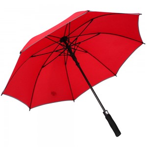 Paraugas de golf Ovida de lonxitude total de 18 cm con estampado de logotipo, marco automático de fibra de vidro extragrande, paraguas grande impermeable ao por maior