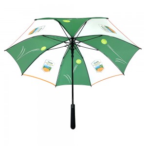 אובידה מטריית גולף ירוק ולבן רב צבע מקל פתיחה אוטומטית עמיד לרוח מטריות תיק נשיאה באיכות חזקה