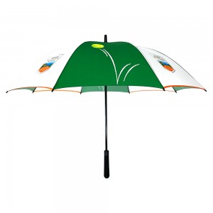 Golfový dáždnik Ovida Zeleno-biely Viacfarebná tyč s automatickým otváraním Odolný voči vetru Silná kvalita Dáždniky na prenášanie