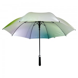 مظلة مستقيمة Ovida نسيج مزدوج ملون مع مظلة طباعة شعار مخصصة مناسبة لشخصين