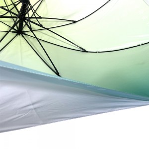 Ovidia ravni kišobran šarena dvostruka tkanina s prilagođenim kišobranom za ispis logotipa pogodan za 2 osobe