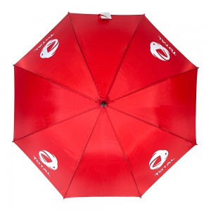 Овида җил үткәрми торган җепсел пыяла кабыгы тукымасы тулы автоматик классик логотип каты төсле бизнес зонтикларын бастыра