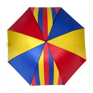 Ombrello da golf Ovida da 27 pollici Tessuto per giunzioni a colori con logo personalizzato Stampa Manico morbido EVA
