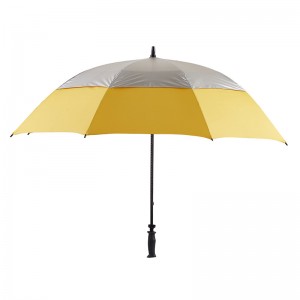 Ovida Hand Opening Custom Straight Handle Umbrella Կրկնակի օդափոխվող գոլֆի հովանոցներ