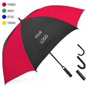 Parapluies automatiques Ovida avec logo personnalisé imprime Parapluies de golf multicolores extra larges grande taille