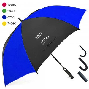 Ovida Auto Umbrellas nga adunay Customized Logo Prints Multi Color Extra Large Size Golf Umbrellas Big Size