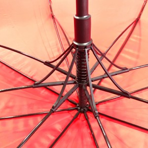 Ovida Vodoodporni zunanji senčniki Dobavitelj Nakup dežnikov Vrhunski odporni na veter Darilni oblikovalec Rain Red Straight Umbrella