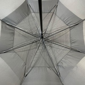 Ovida Fashion Heavy Duty Big Waterproof Umbrella Promoción Auto Open Custom Logo Large Uv Tela de doble capa Paraguas de golf a prueba de viento